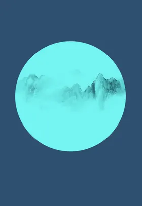 泼墨屏风山水