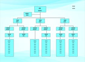 浅蓝色 底纹 组织架构图