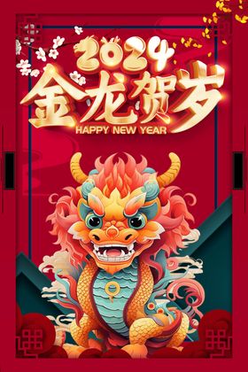 龙年2024卡通形象大吉