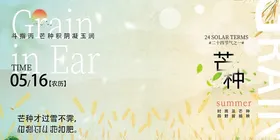 芒种节气海报朋友圈横版夏日