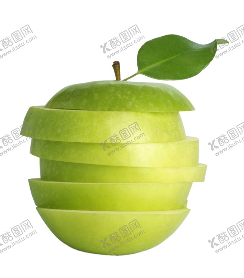 编号：73477906180202225832【酷图网】源文件下载-切片青苹果青苹果