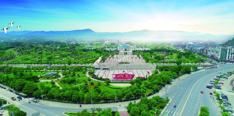 编号：21206407021744522574【酷图网】源文件下载-将军园鸟瞰图