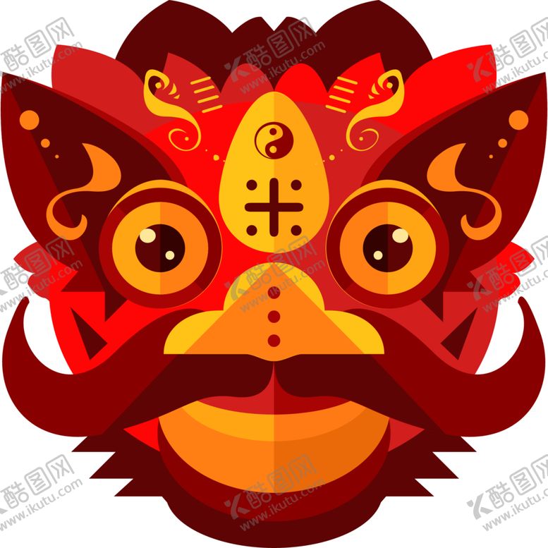 编号：60131707080106489154【酷图网】源文件下载-狮头复古工具图标图形标志素材
