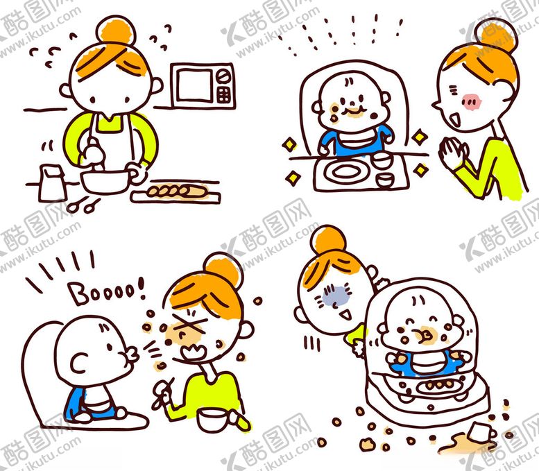 编号：86042311021016084325【酷图网】源文件下载-妈妈带娃日常小插曲