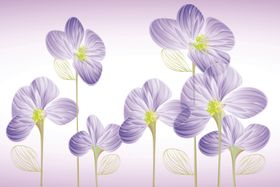 现代简约花电视背景墙图