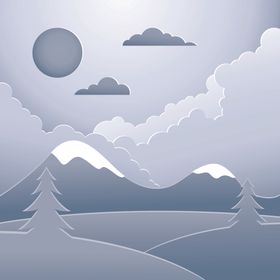 剪纸风格风景