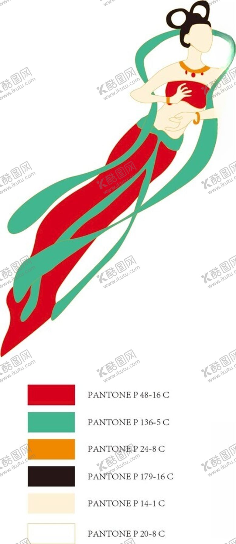 编号：91096602260019388886【酷图网】源文件下载-敦煌飞天女矢量高清文件