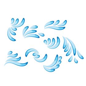 水花素材浪素材珠