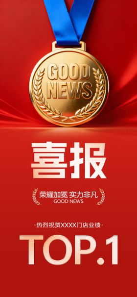 红色奖牌喜报战报