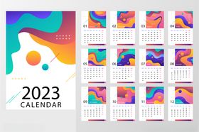 兔年台历2023年日历周企业设计