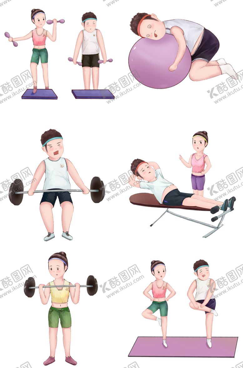 编号：32304009171017461258【酷图网】源文件下载-情侣健身