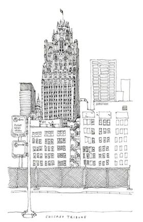 水彩建筑插画