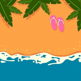 夏日沙滩背景风度假海边海报