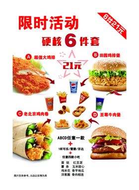 汉堡套餐灯箱片