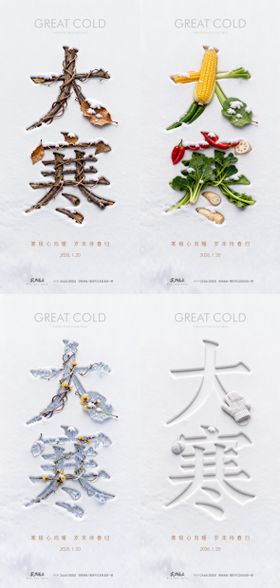 大寒节气海报