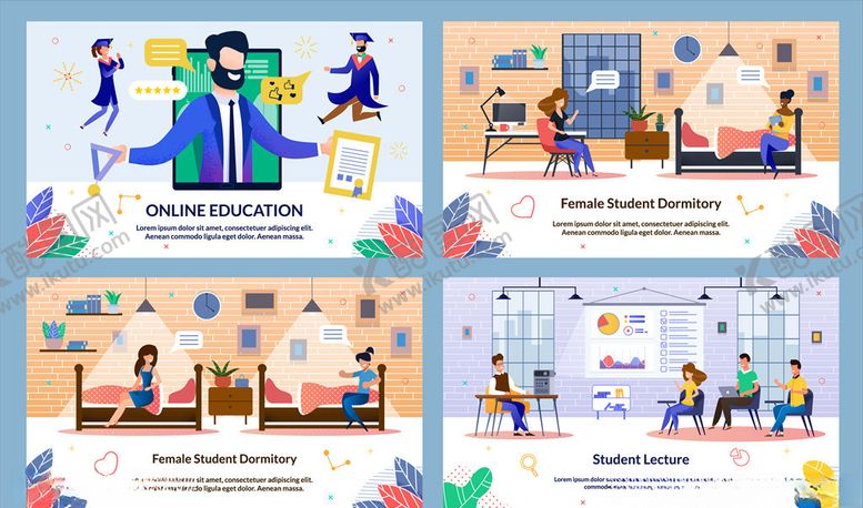 编号：57579910091441002879【酷图网】源文件下载-校园生活插画