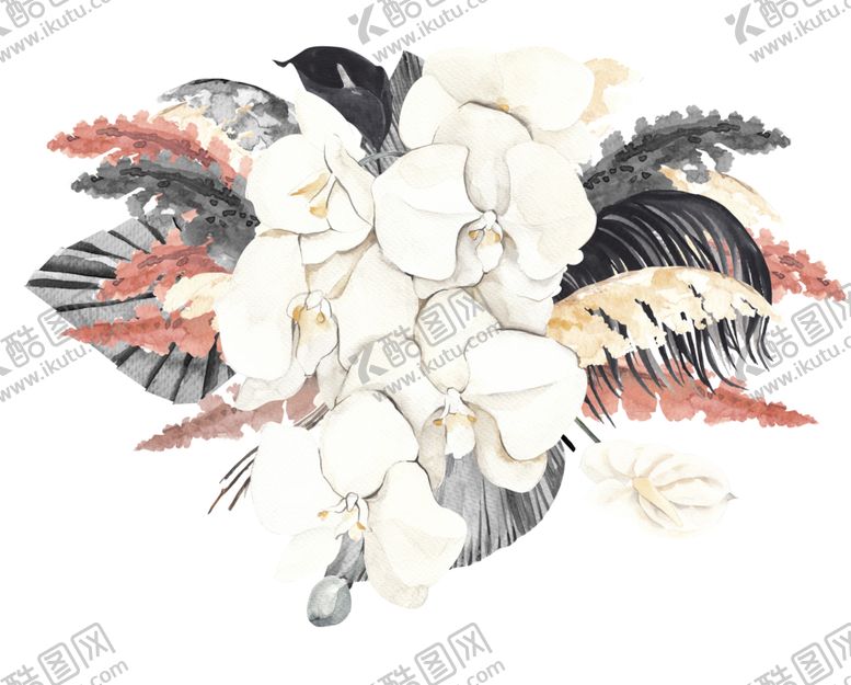 编号：20271909260215319277【酷图网】源文件下载-北欧小清新水彩植物图案