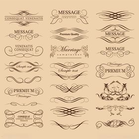 复古优雅装饰性花纹集合