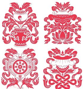 中国吉祥剪纸图案