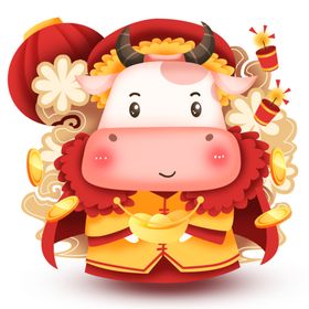 2021金牛送福牛年梅花剪纸圆形剪纸二十四节气