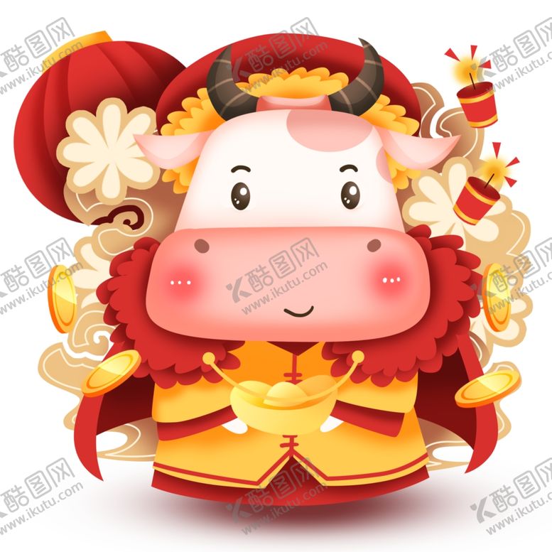 编号：68892305091652312701【酷图网】源文件下载-2021金牛送福牛年