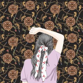 大牌卫衣美女花链条