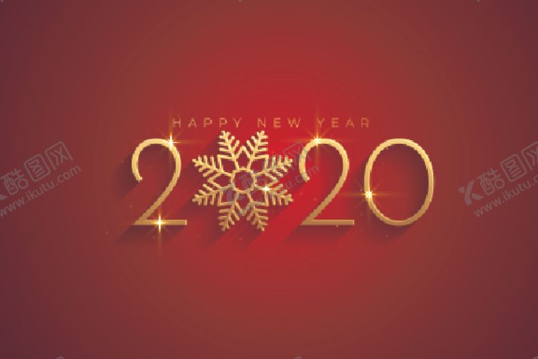 编号：27960109121530461838【酷图网】源文件下载-红金新年快乐2020年背景