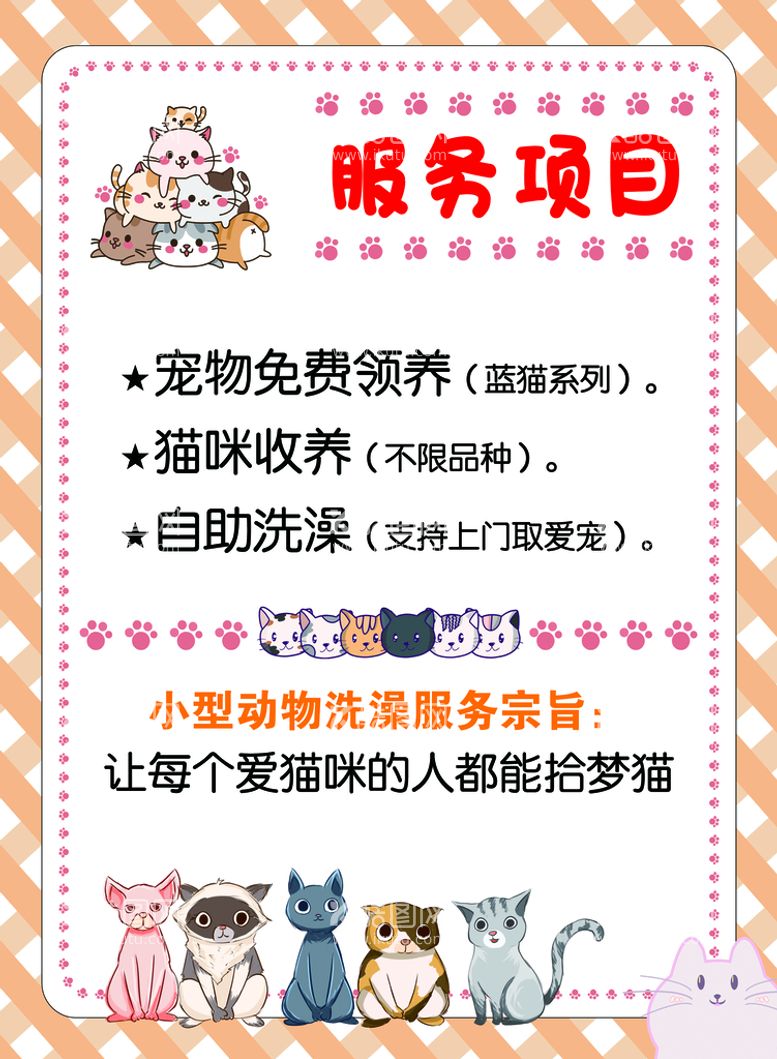 编号：08732609220554569834【酷图网】源文件下载-猫咪服务项目