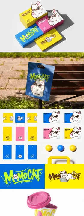 宠物店VI设计潮流样机延展logo 