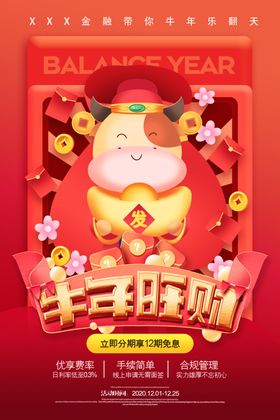 牛年除夕新年海报