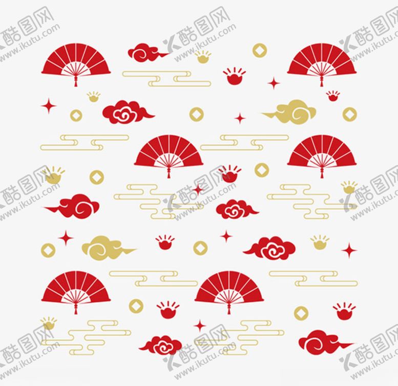 编号：77391504181537382348【酷图网】源文件下载-新年扇子底纹