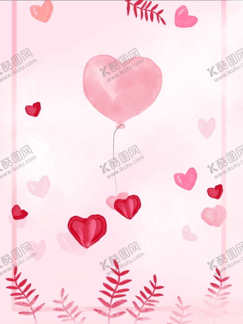 编号：23929209270920121246【酷图网】源文件下载-桃心粉红底图