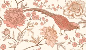 植物花鸟创意背景图