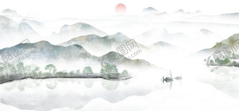 编号：77293910290240221485【酷图网】源文件下载-水墨山水