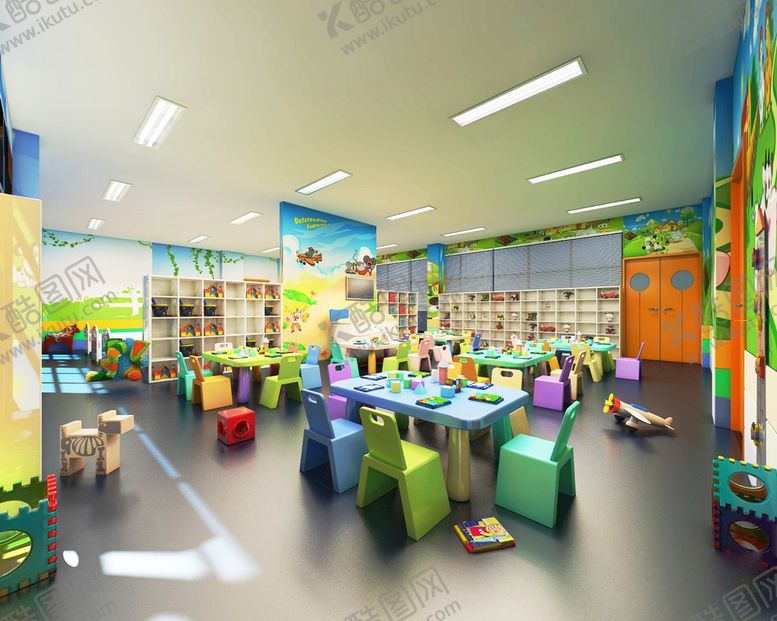 编号：35134701251800131903【酷图网】源文件下载-幼儿园教学区3D设计展示