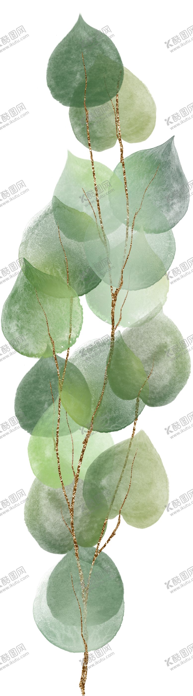 编号：92331809122130082031【酷图网】源文件下载-北欧小清新水彩植物图案