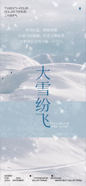 地产大雪节气海报