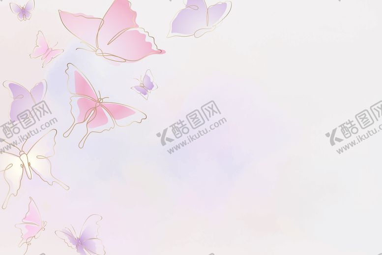 编号：35274809151009289312【酷图网】源文件下载-蝴蝶水彩背景