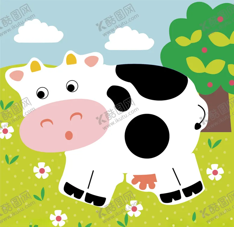 编号：58314009112059575565【酷图网】源文件下载-积木奶牛