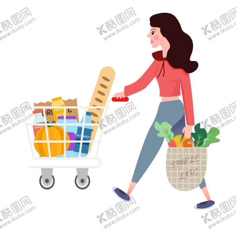 编号：43976510301637439158【酷图网】源文件下载-超市购物车