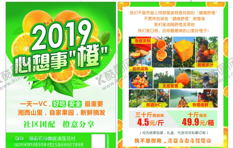 编号：11834910230858587740【酷图网】源文件下载-脐橙宣传单