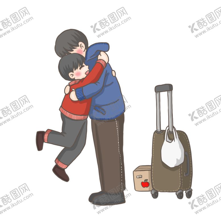 编号：66987402061140228424【酷图网】源文件下载-春运回到家拥抱