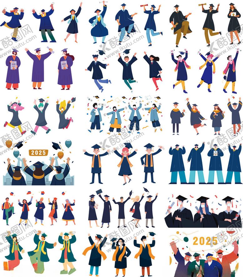 编号：75976607020526279947【酷图网】源文件下载-毕业插画