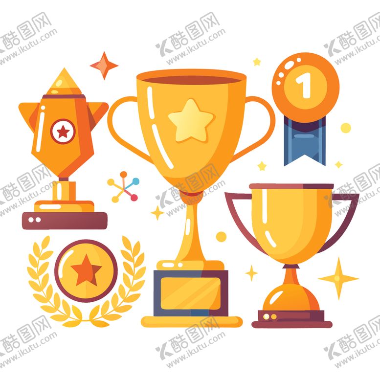 编号：84206104040208293517【酷图网】源文件下载-奖杯奖牌