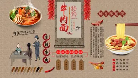 牛肉面背景墙