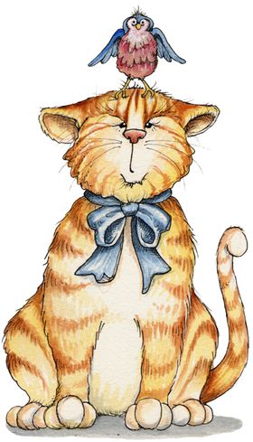 手绘猫咪手绘猫萌猫插画猫