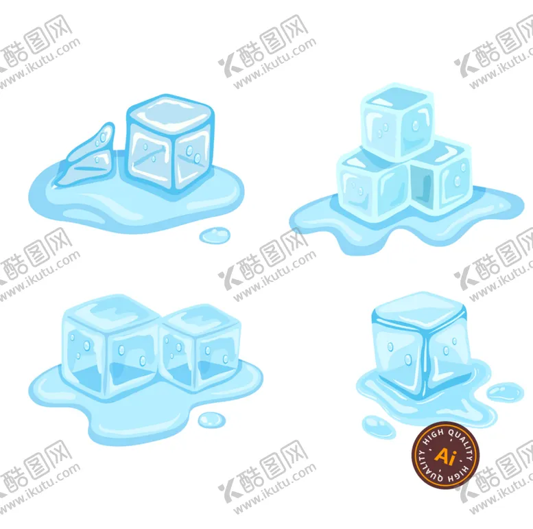编号：15238009140701577312【酷图网】源文件下载-冰块插画