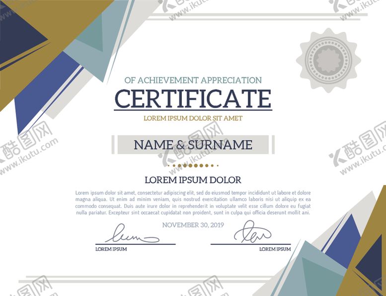 编号：18120510140218257227【酷图网】源文件下载-证书模板