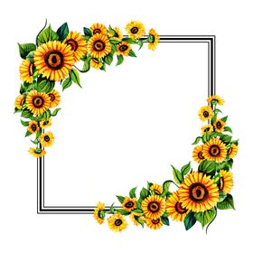 边框古典花环花朵花环唯美花篮花图案