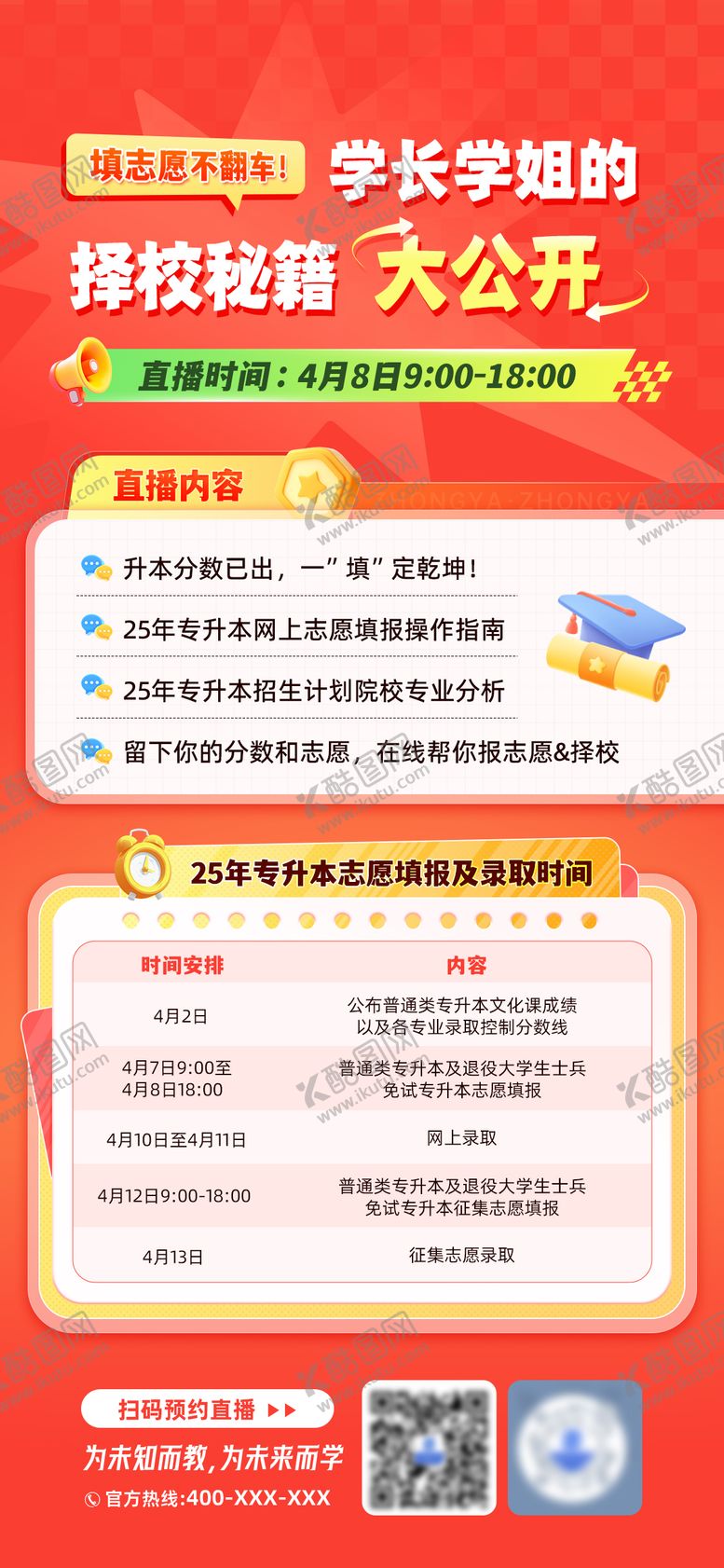 编号：66603610132138312000【酷图网】源文件下载-橙色直播海报